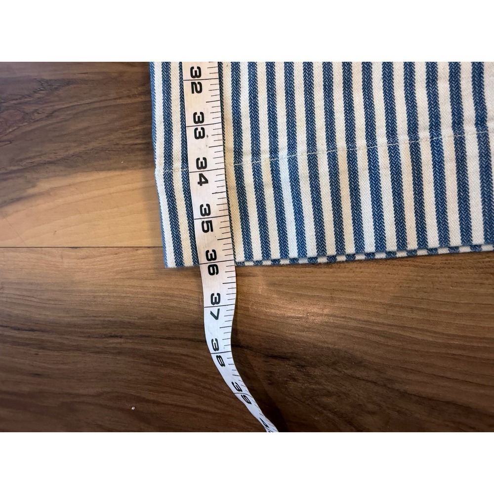 Madewell Sz 29 Emmett Blue White Stripe Cropped Wide Leg Pants High Rise Cotton - Picture 8 of 10